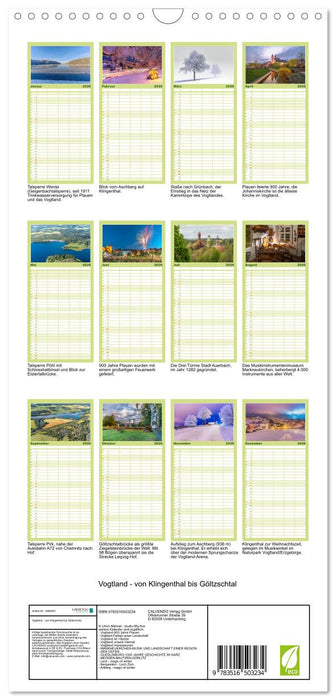 Vogtland - von Klingenthal bis Göltzschtal (CALVENDO Familienplaner 2026)