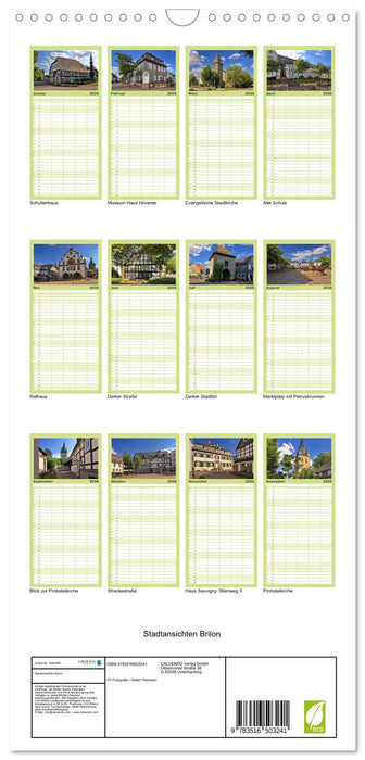 Stadtansichten Brilon (CALVENDO Familienplaner 2026)