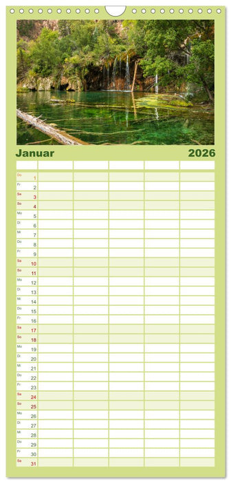 Westwärts - Über die Rocky Mountains zum Pazifik (CALVENDO Familienplaner 2026)