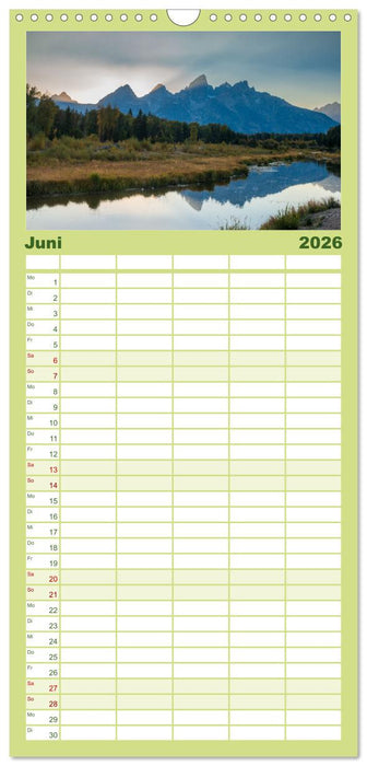 Westwärts - Über die Rocky Mountains zum Pazifik (CALVENDO Familienplaner 2026)