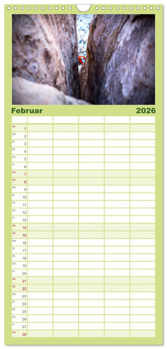Klettern - Immer weiter hoch hinauf (CALVENDO Familienplaner 2026)