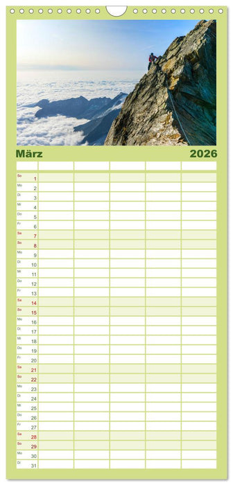 Klettern - Immer weiter hoch hinauf (CALVENDO Familienplaner 2026)