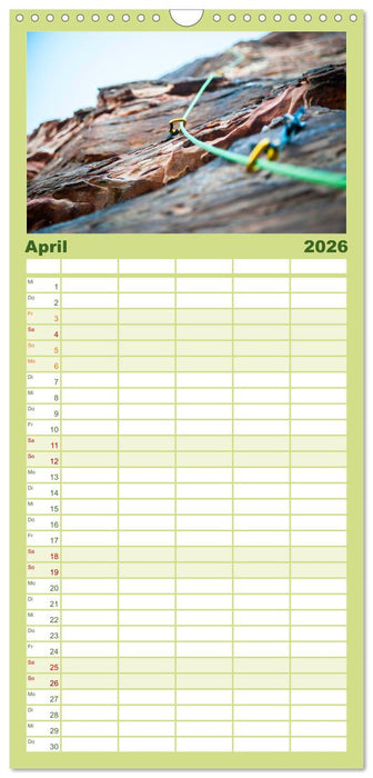 Klettern - Immer weiter hoch hinauf (CALVENDO Familienplaner 2026)