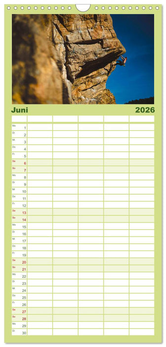 Klettern - Immer weiter hoch hinauf (CALVENDO Familienplaner 2026)