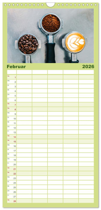 Kaffeekunst - Purer Genuss (CALVENDO Familienplaner 2026)