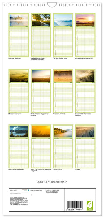 Mystische Nebellandschaften (CALVENDO Familienplaner 2026)