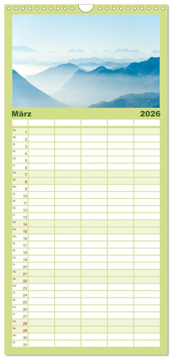 Mystische Nebellandschaften (CALVENDO Familienplaner 2026)