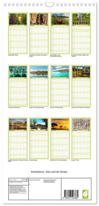 Kambodscha - Das Land der Tempel. (CALVENDO Familienplaner 2026)