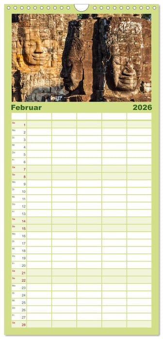 Kambodscha - Das Land der Tempel. (CALVENDO Familienplaner 2026)