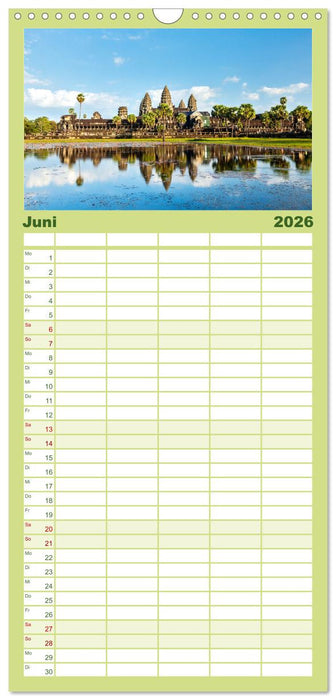 Kambodscha - Das Land der Tempel. (CALVENDO Familienplaner 2026)