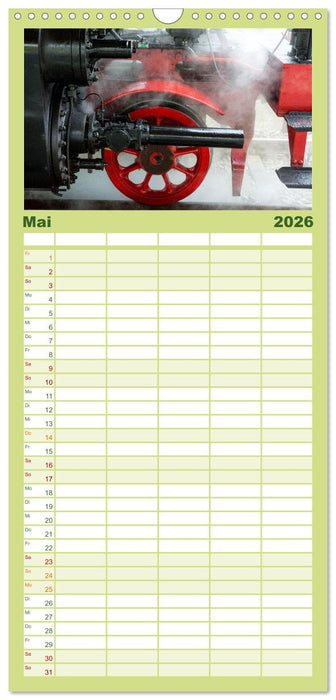 Dampflok auf Usedom (CALVENDO Familienplaner 2026)