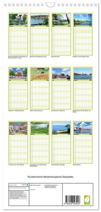 Wunderschöne Mecklenburgische Seenplatte (CALVENDO Familienplaner 2026)