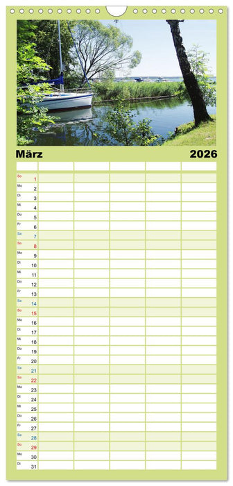 Wunderschöne Mecklenburgische Seenplatte (CALVENDO Familienplaner 2026)