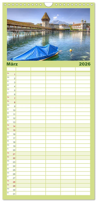 Luzern an der Reuss (CALVENDO Familienplaner 2026)