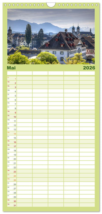 Luzern an der Reuss (CALVENDO Familienplaner 2026)
