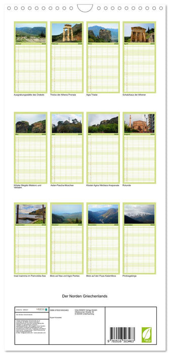 Der Norden Griechenlands (CALVENDO Familienplaner 2026)