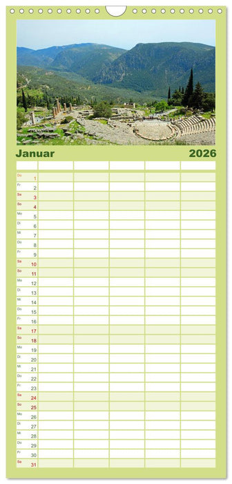 Der Norden Griechenlands (CALVENDO Familienplaner 2026)