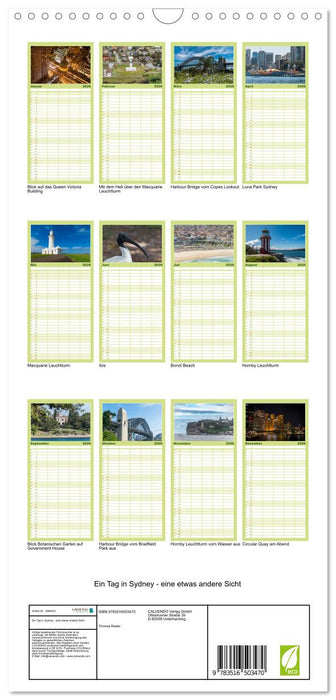 Ein Tag in Sydney - eine etwas andere Sicht (CALVENDO Familienplaner 2026)