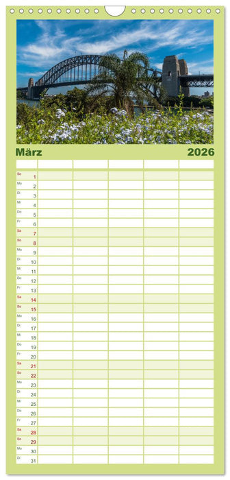 Ein Tag in Sydney - eine etwas andere Sicht (CALVENDO Familienplaner 2026)