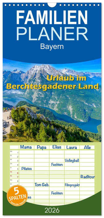 Urlaub im Berchtesgadener Land (CALVENDO Familienplaner 2026)