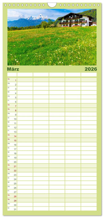 Urlaub im Berchtesgadener Land (CALVENDO Familienplaner 2026)