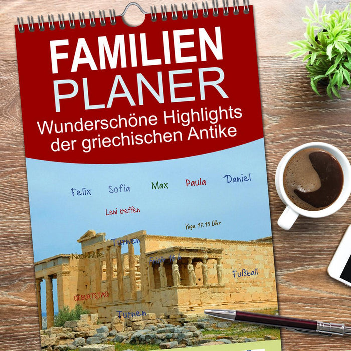 Wunderschöne Highlights der griechischen Antike (CALVENDO Familienplaner 2026)