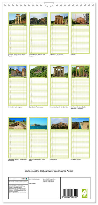 Wunderschöne Highlights der griechischen Antike (CALVENDO Familienplaner 2026)