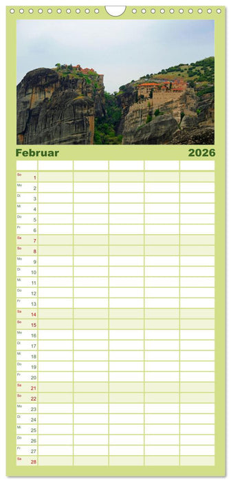 Wunderschöne Highlights der griechischen Antike (CALVENDO Familienplaner 2026)