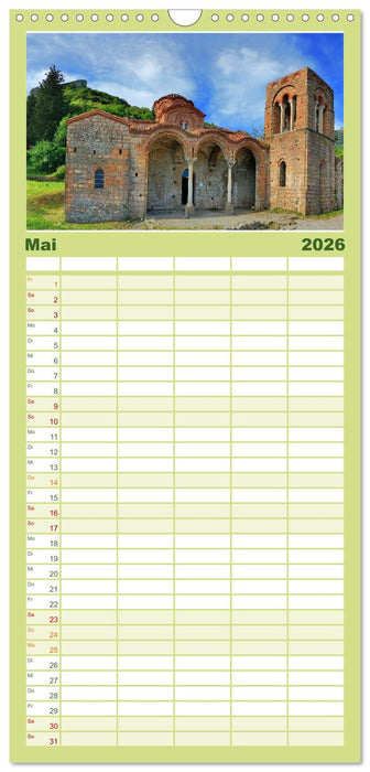 Wunderschöne Highlights der griechischen Antike (CALVENDO Familienplaner 2026)