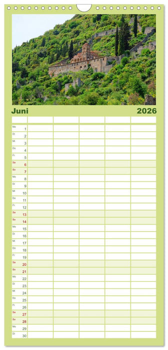 Wunderschöne Highlights der griechischen Antike (CALVENDO Familienplaner 2026)