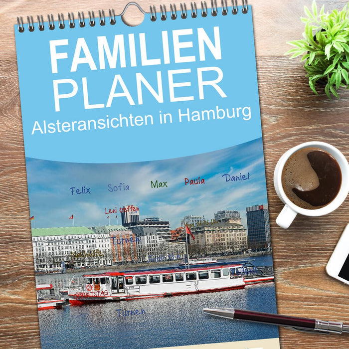 Alsteransichten in Hamburg (CALVENDO Familienplaner 2026)