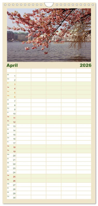 Alsteransichten in Hamburg (CALVENDO Familienplaner 2026)