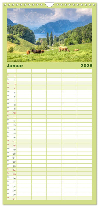 Vierwaldstättersee (CALVENDO Familienplaner 2026)