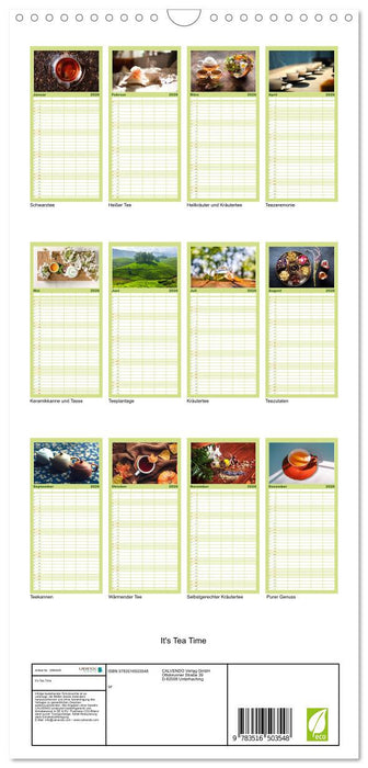 It's Tea Time (CALVENDO Familienplaner 2026)