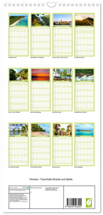 Panama - Traumhafte Strände und Städte. (CALVENDO Familienplaner 2026)
