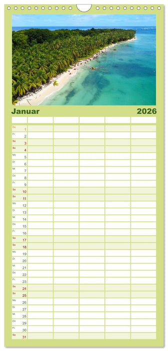 Panama - Traumhafte Strände und Städte. (CALVENDO Familienplaner 2026)