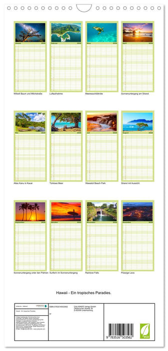 Hawaii - Ein tropisches Paradies. (CALVENDO Familienplaner 2026)