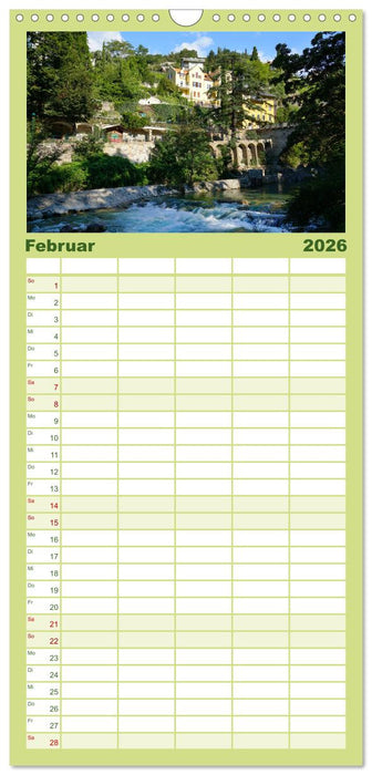 Spaziergang in Meran (CALVENDO Familienplaner 2026)