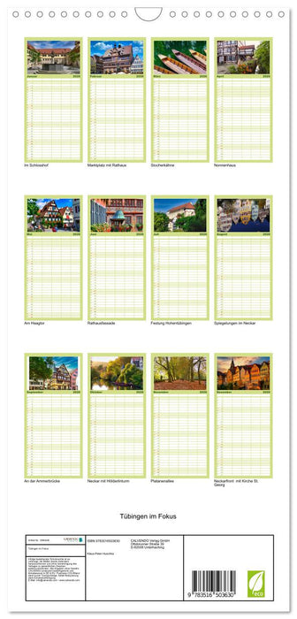 Tübingen im Fokus (CALVENDO Familienplaner 2026)