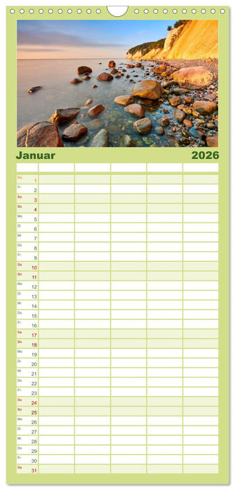 Rügen - Jasmund Nationalpark (CALVENDO Familienplaner 2026)