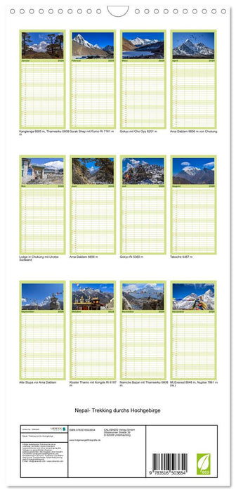 Nepal- Trekking durchs Hochgebirge (CALVENDO Familienplaner 2026)