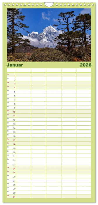 Nepal- Trekking durchs Hochgebirge (CALVENDO Familienplaner 2026)