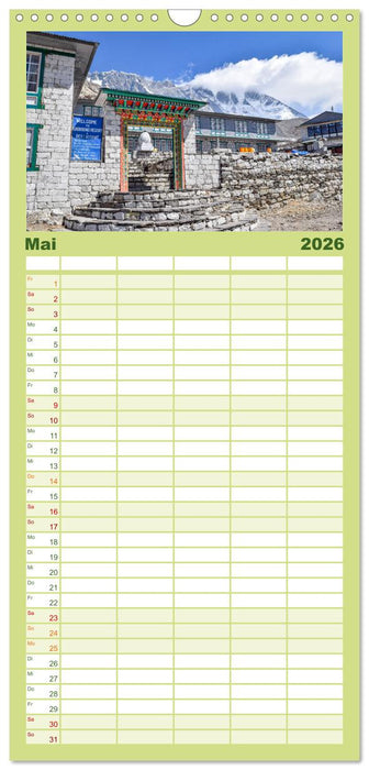 Nepal- Trekking durchs Hochgebirge (CALVENDO Familienplaner 2026)