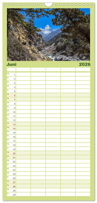 Nepal- Trekking durchs Hochgebirge (CALVENDO Familienplaner 2026)