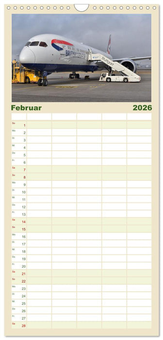 Flugzeuge aller Art (CALVENDO Familienplaner 2026)
