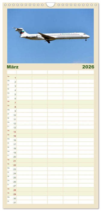 Flugzeuge aller Art (CALVENDO Familienplaner 2026)