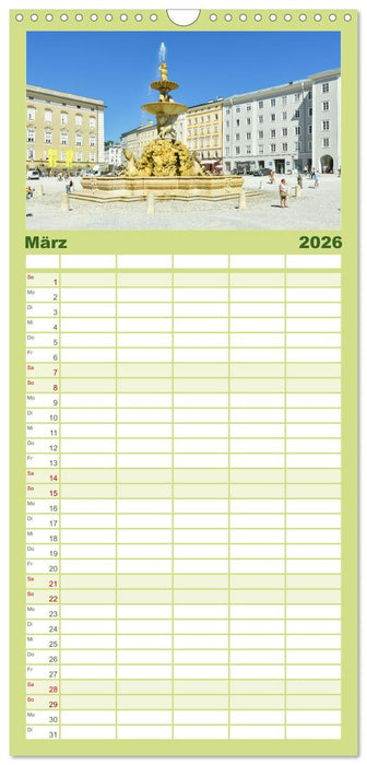 Salzburg - Die romantische Mozartstadt (CALVENDO Familienplaner 2026)