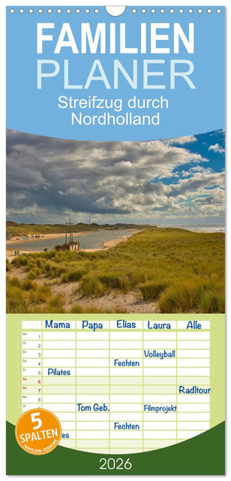 Streifzug durch Nordholland (CALVENDO Familienplaner 2026)