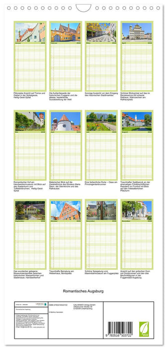 Romantisches Augsburg (CALVENDO Familienplaner 2026)