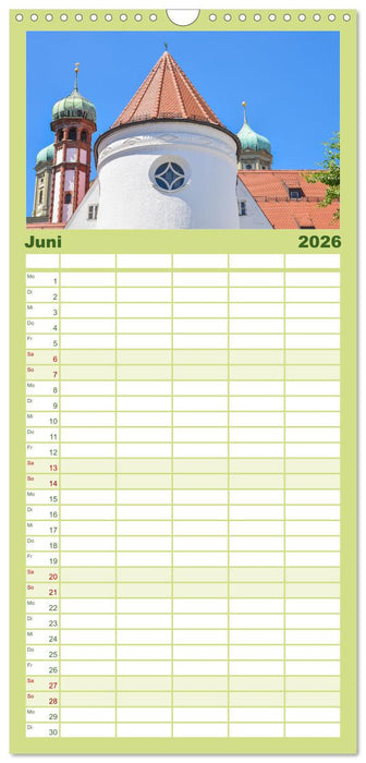 Romantisches Augsburg (CALVENDO Familienplaner 2026)